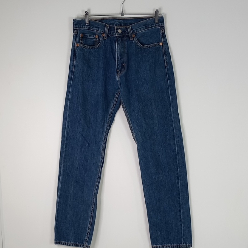 Levi 505 Straight Leg Classic Blue Denim Jeans Size 32x32